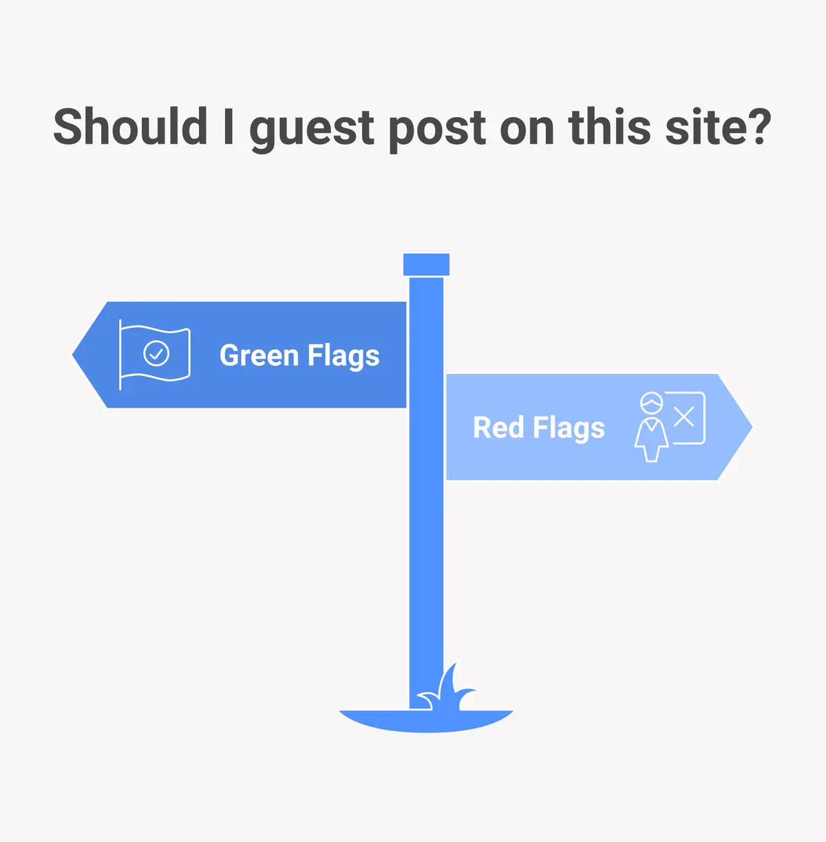 green flags and red flags checklist for evaluating guest post sites